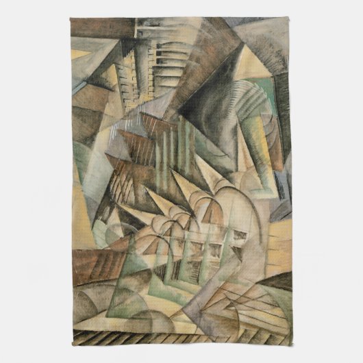 Rush Hour, New York door Max Weber,  Cubisme Theedoek (Verticaal)