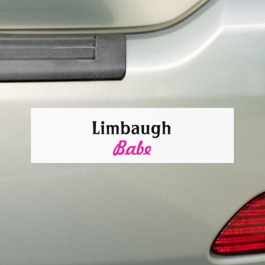 Rush Limbaugh Babe Bumpersticker (Op auto)