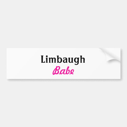 Rush Limbaugh Babe Bumpersticker (Voorkant)