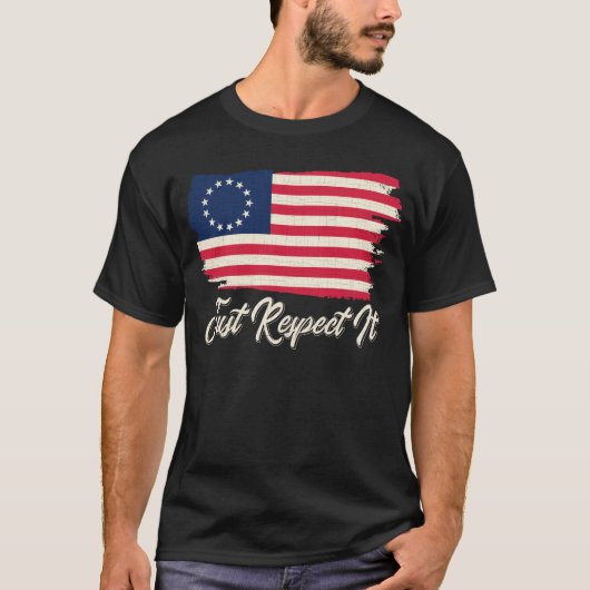 rush-limbaugh betsy ross Flag shirt Just Respect (Voorkant)