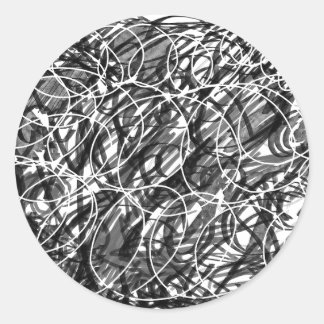 Rush of Time Abstracte Doodle Ronde Sticker