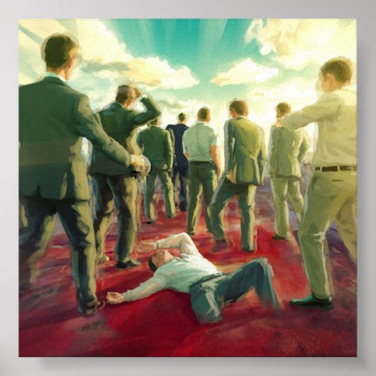 "Rush" Poster Print Digitale Wandkunst kapitalisme (Voorkant)