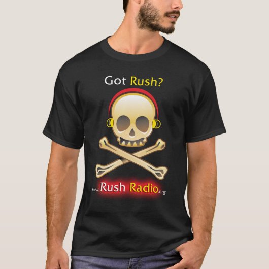 Rush Radio Skull Mannen T T-shirt (Voorkant)