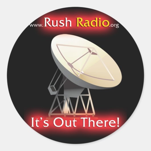 Rush Radio Sticker Ronde (Voorkant)