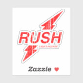 Rush Rood Sticker (Vel)