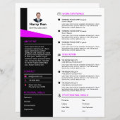 Rush Sorority Modern CV Sjabloon  (Voorkant / Achterkant)