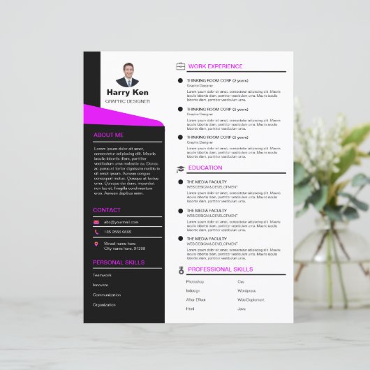 Rush Sorority Modern CV Sjabloon (Staand voorkant)