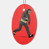 Rush-to-apenbusiness Keramisch Ornament (Links)