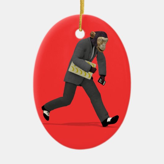Rush-to-apenbusiness Keramisch Ornament (Voorkant)