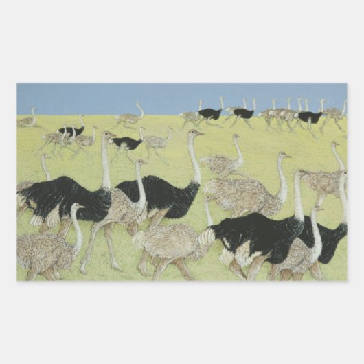 Rush uur rechthoekige sticker (Voorkant)