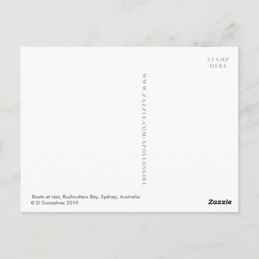 Rushcutters Bay Briefkaart (Achterkant)