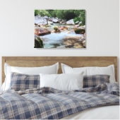Rushing Mountain Rapids – Crystal River Stream Canvas Afdruk (Insitu (Slaapkamer))