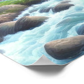 Rushing Mountain Stream Poster (Hoek)