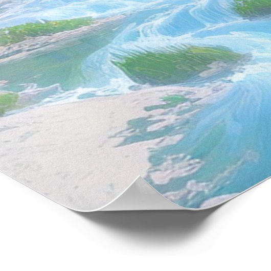 Rushing Stream in Green Field Poster (Hoek)