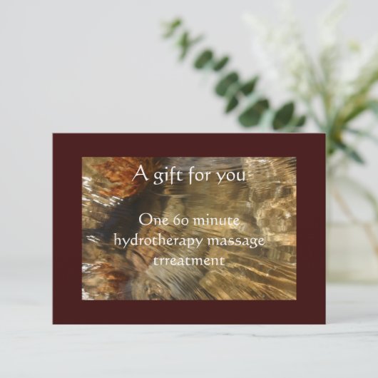 Rushing Water Gift Certificate (Staand voorkant)