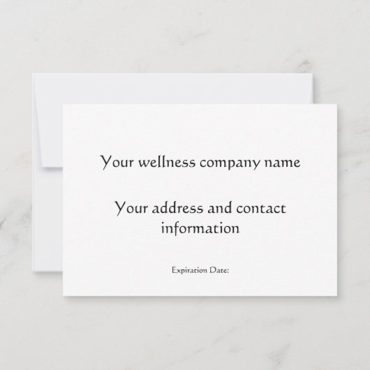 Rushing Water Gift Certificate (Achterkant)