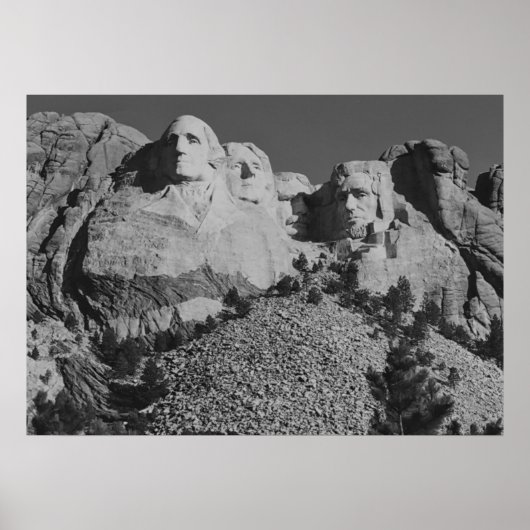 Rushmore Black en White Poster (Voorkant)