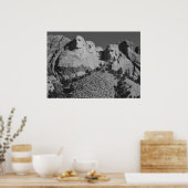 Rushmore Black en White Poster (Keuken)