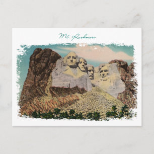 Rushmore geschilderd Briefkaart