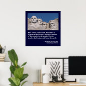 Rushmore-Poster met Gettysburg-adres koppelen Poster (Thuiskantoor)