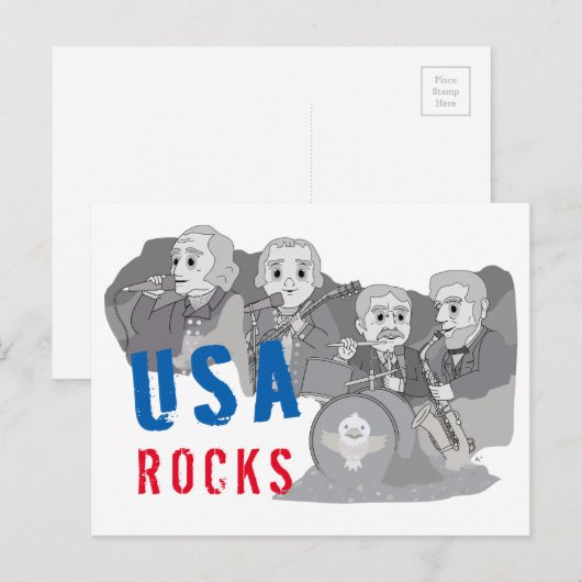 Rushmore Rock Band Briefkaart (Voorkant / Achterkant)