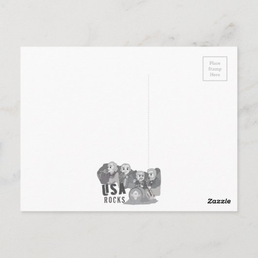 Rushmore Rock Band Briefkaart (Achterkant)