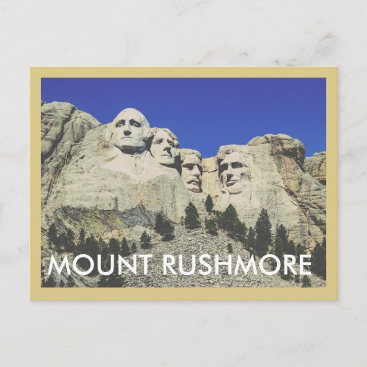 Rushmore Vintage Travel Briefkaart (Voorkant)