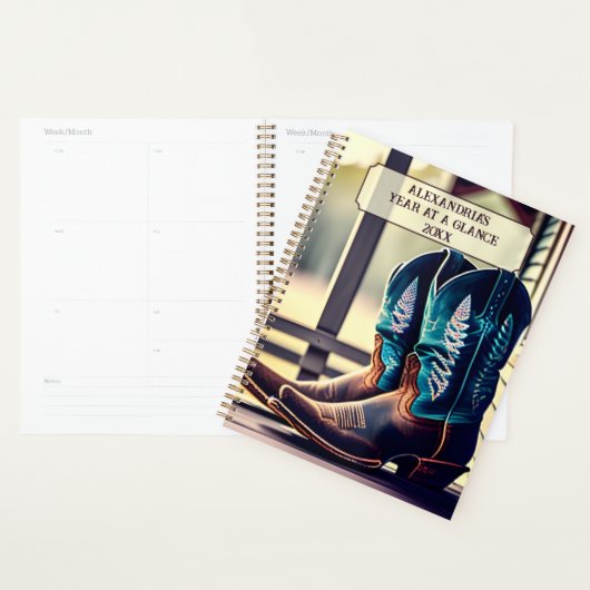 Rusic Cowboy Boots Planner (Display)