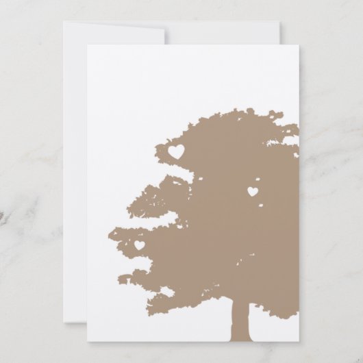Rusic Tree Wedding-uitnodiging Kaart (Achterkant)