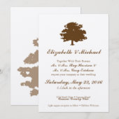 Rusic Tree Wedding-uitnodiging Kaart (Voorkant / Achterkant)