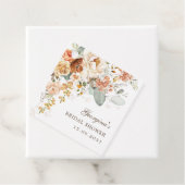 Rusitc Boho Terracotta Bloemen Bruidsdouche Bedankjes Labels (In situ)