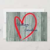 Rusitc Red Heart en Wood Save the Date (Achterkant)