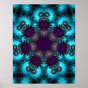 Ruskiana Fractal cirkels Poster