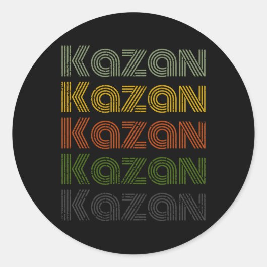 Rusland 70's stad Kazan Ronde Sticker (Voorkant)