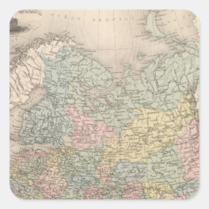 Rusland 7 vierkante sticker