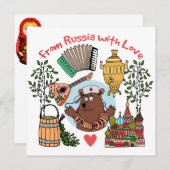 Rusland als Kaart (Voorkant / Achterkant)