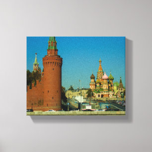Rusland-architectuur van het Rode Plein van Moskou Canvas Afdruk