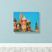 Rusland-architectuur van het Rode Plein van Moskou Canvas Afdruk (Insitu (Houten vloer))