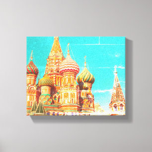 Rusland-architectuur van het Rode Plein van Moskou Canvas Afdruk