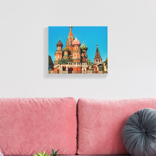 Rusland-architectuur van het Rode Plein van Moskou Canvas Afdruk (Insitu (Woonkamer))