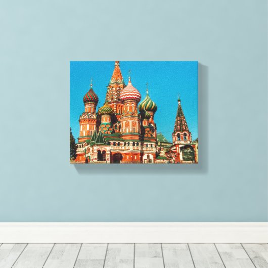 Rusland-architectuur van het Rode Plein van Moskou Canvas Afdruk (Insitu (Houten vloer))