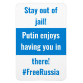 Rusland - Blijf uit de gevangenis - Engels - White Magneet (Verticaal)