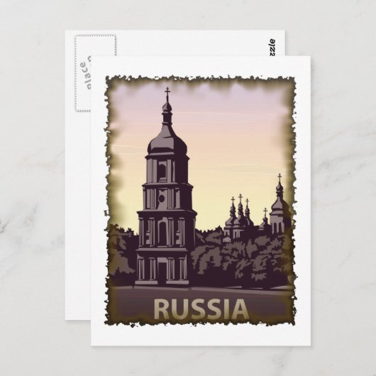 Rusland Briefkaart (Voorkant / Achterkant)