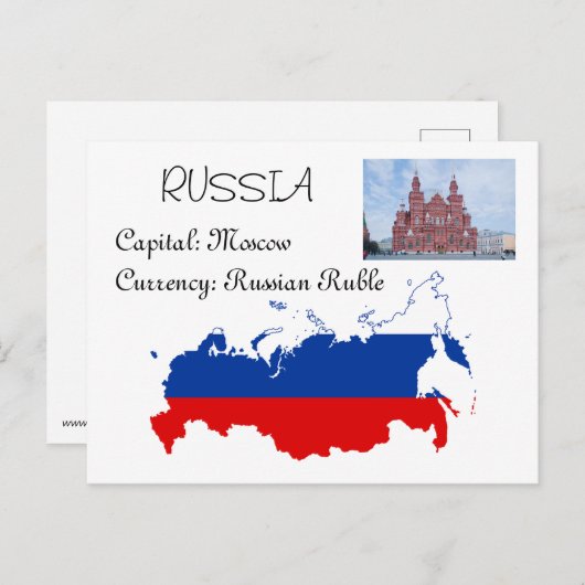 Rusland Briefkaart (Voorkant / Achterkant)