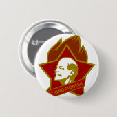 Rusland CCCP USSR Young Pioneer Ronde Button 5,7 Cm (Voorkant /achterkant)