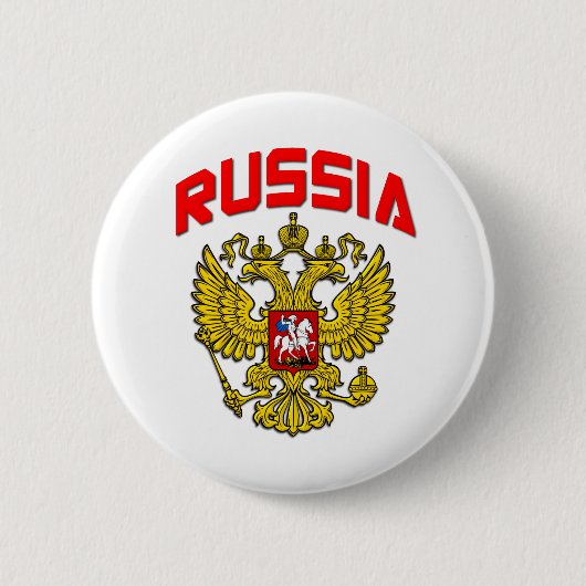 Rusland Crest Ronde Button 5,7 Cm (Voorkant)