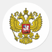 Rusland Crest Ronde Sticker (Voorkant)