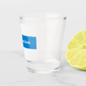 Rusland Democratisch Engels - Wit Blauw Wit Vlag Shot Glas (Rechts)