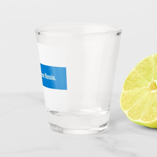 Rusland Democratisch Engels - Wit Blauw Wit Vlag Shot Glas (Rechts)