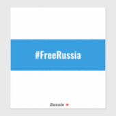 Rusland Democratisch Engels - Wit Blauw Wit Vlag Sticker (Vel)